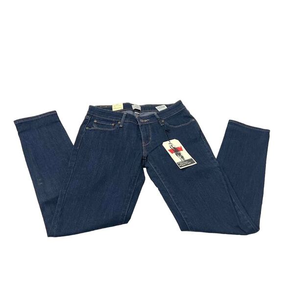 NWT! Levi's Women's Demi Curve Slim Richest Indigo Jeans 4S/27 - Picture 4 of 14